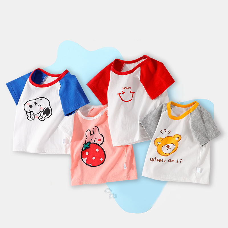 Áo Thun Tay Ngắn Dễ Phối Đồ Thời Trang Cho Bé