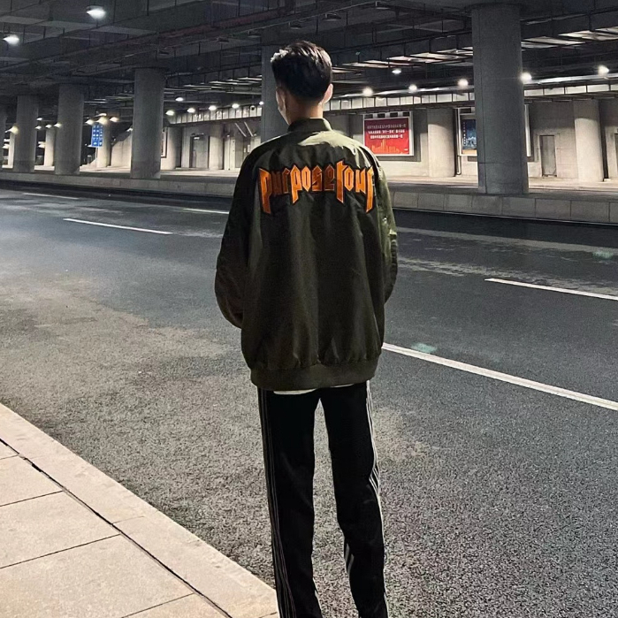 Áo Khoác Bóng Chày Dáng Rộng In Chữ Phong Cách Hàn Quốc Thời Trang Cho Nam