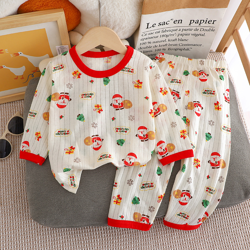 Bộ Đồ Ngủ Áo Sơ Mi cotton + Quần Dài Thời Trang Cho Bé
