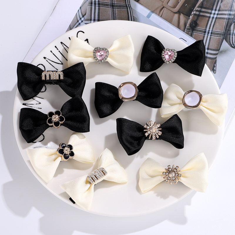 Mh Kẹp Tóc Hai Đầu Hình Nơ In Chữ Thời Trang Dành Cho Nữ y2k