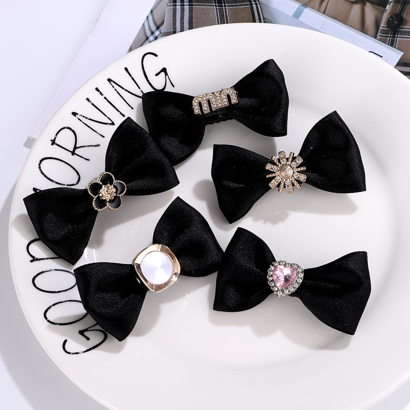 Mh Kẹp Tóc Hai Đầu Hình Nơ In Chữ Thời Trang Dành Cho Nữ y2k