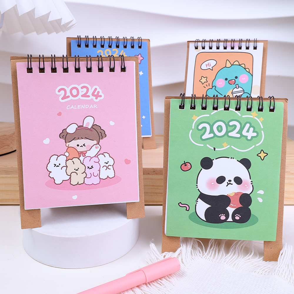 Lịch Để Bàn 2024 Thiết Kế Đơn Giản Dễ Thương