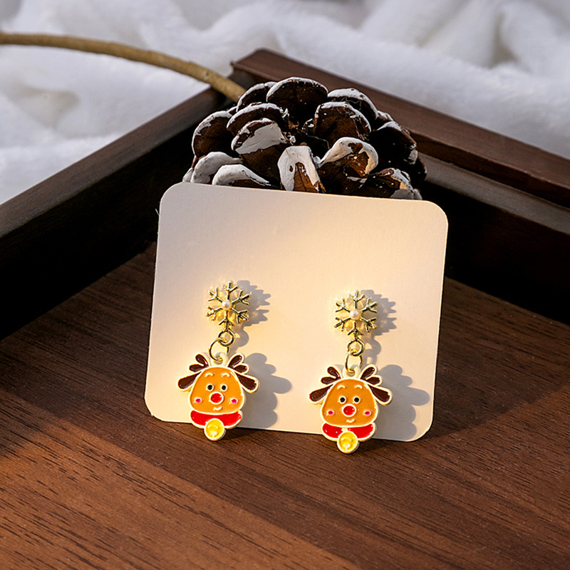 Khuyên Tai Hình Cây Thông Giáng Sinh / Ông Già Noel Nhỏ Xinh Cá Nhân Hóa Cho Nữ / Bé Gái Mẫu Mới 2023