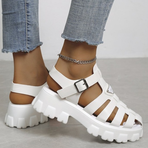 Xăng đan Đế Xuồng Mềm Mại Hở Ngón Màu Trơn Thoải Mái Thời Trang Mùa Hè Cho Nữ