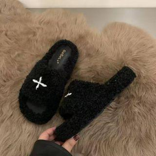 Dép Bông Đi Trong Nhà Đế Dày Thời Trang Mùa Đông Dành Cho Nữ