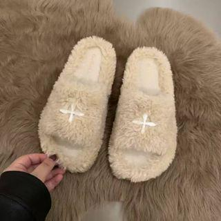 Dép Bông Đi Trong Nhà Đế Dày Thời Trang Mùa Đông Dành Cho Nữ