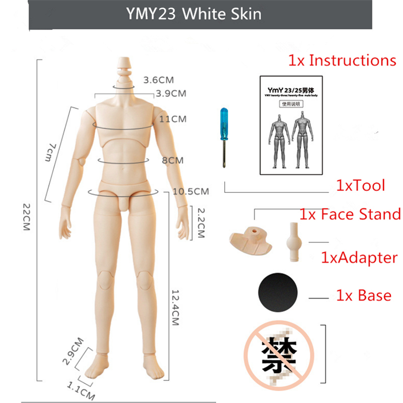 Thân Búp Bê Nam ymy23 Cao 22cm Tỉ Lệ 1 / 7 bjd Vừa Vặn Với gsc ob22 ob24 blythe