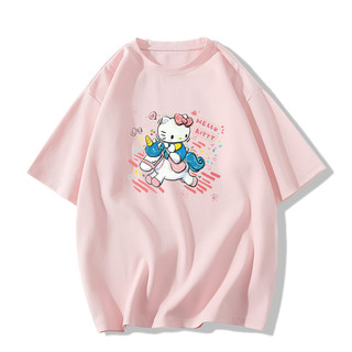 SELVZE Áo Thun cotton Tay Ngắn Dáng Rộng In Họa Tiết Hoạt Hình Thời Trang Và Độc Đáo
