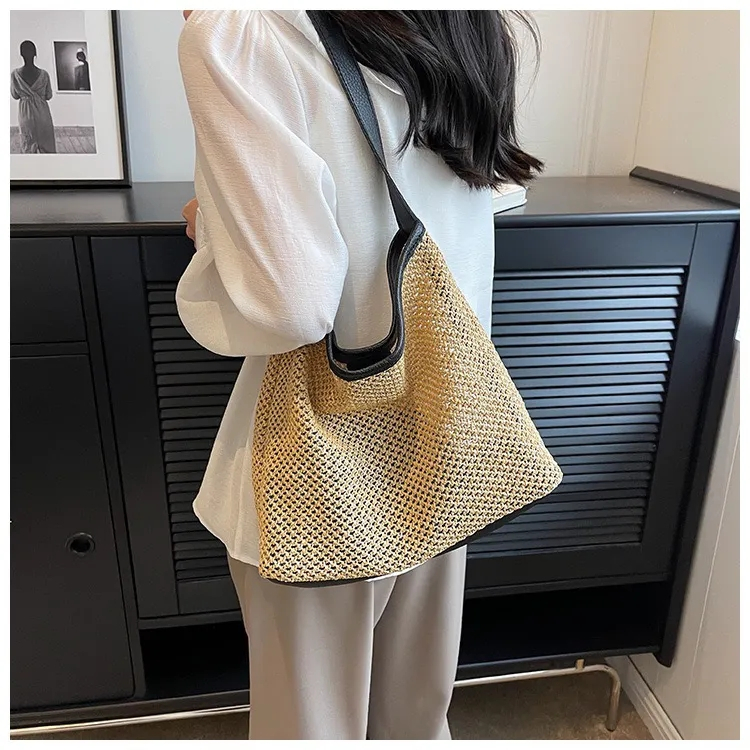 Túi Đeo Vai Đan Rơm Thời Trang Mùa Hè 2 Kiểu Cho Nữ