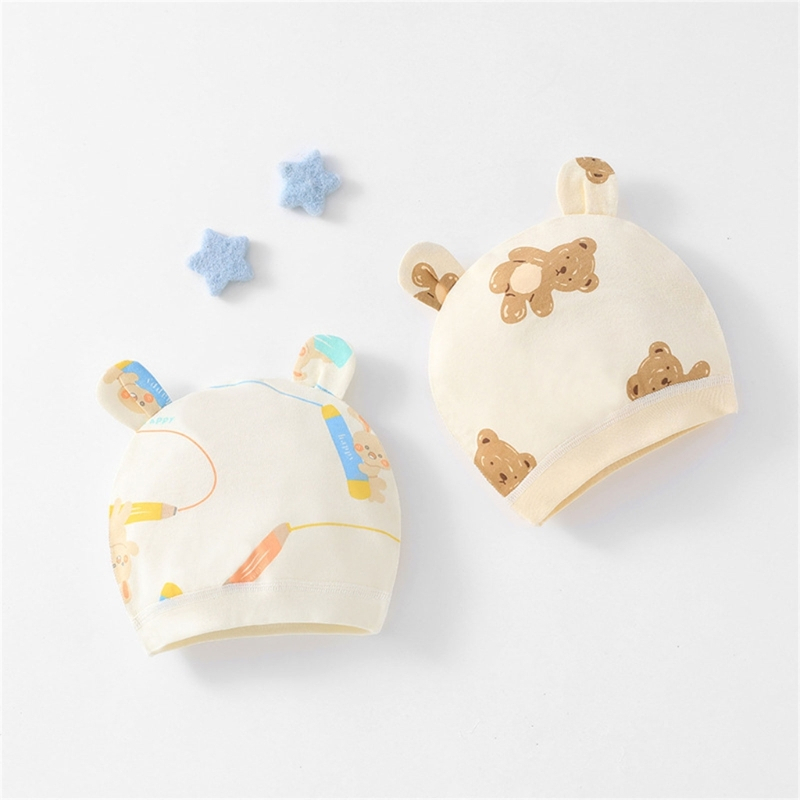 Mũ beanie cotton Một Lớp Mềm Mại Thoải Mái Thời Trang Mùa Xuân Dành Cho Trẻ Sơ Sinh