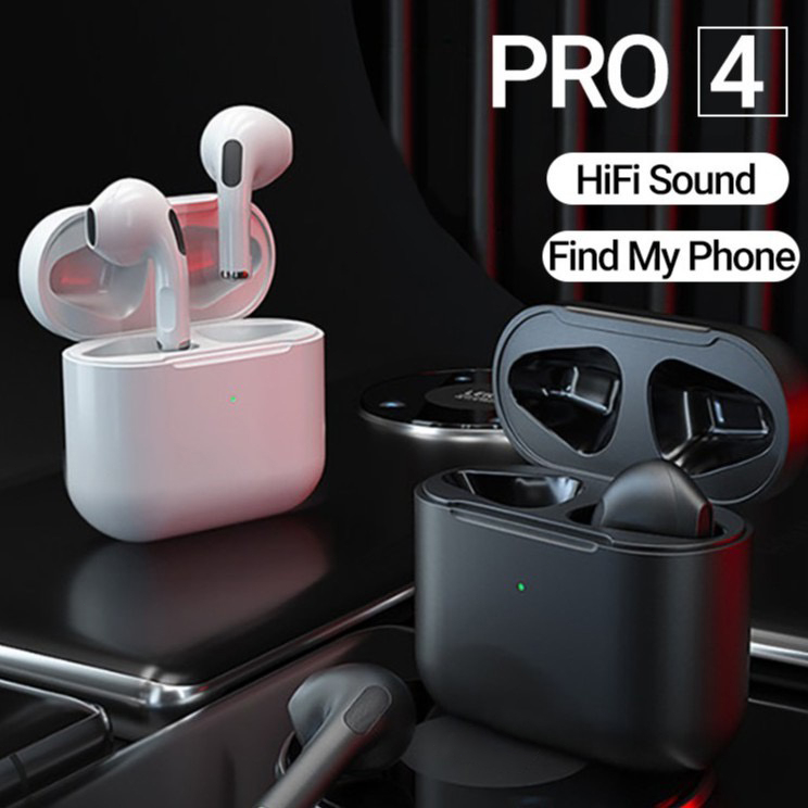 Tai Nghe Nhét Tai bluetooth 5.0 Không Thấm Nước Âm Thanh hifi stereo Giảm Tiếng Ồn Cho iphone samsung android xiaomi pro 4