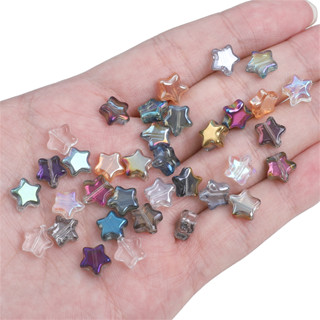 [8mm] 10 chiếc Hạt thủy tinh ngôi sao năm cánh mạ màu Phụ kiện DIY Hạt làm đồ trang sức thủ công / Phụ kiện trang trí sáng tạo
