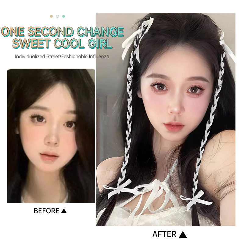 Beautycoco🍊Bộ 2 Dây Ruy Băng Buộc Tóc Thắt Nơ Xinh Xắn