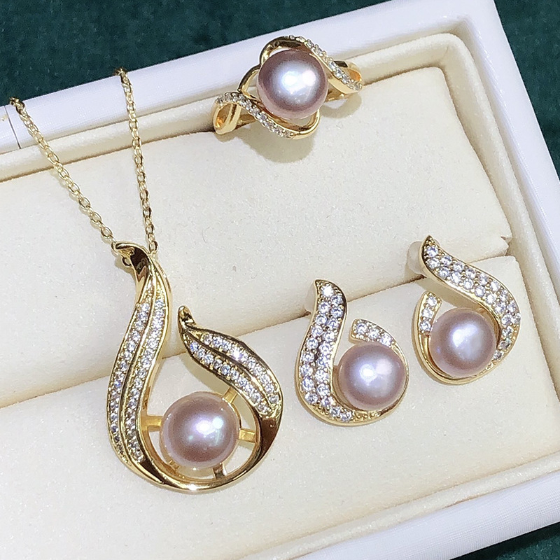 Bộ Trang Sức Ba Món Ngọc Trai Tự Nhiên