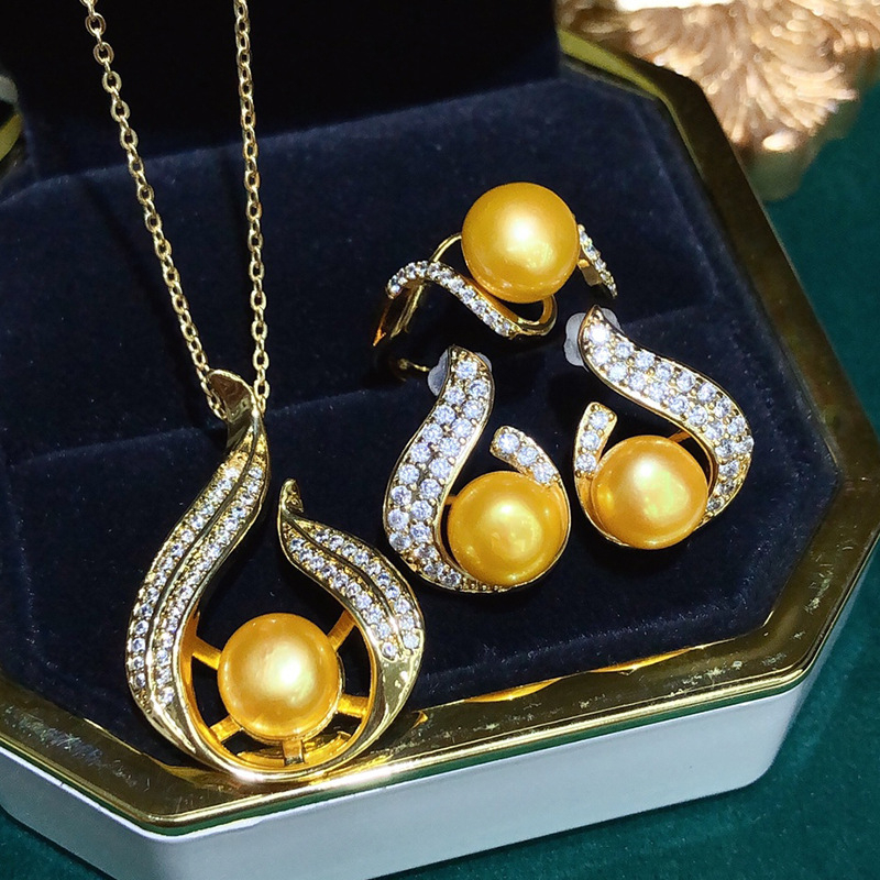 Bộ Trang Sức Ba Món Ngọc Trai Tự Nhiên