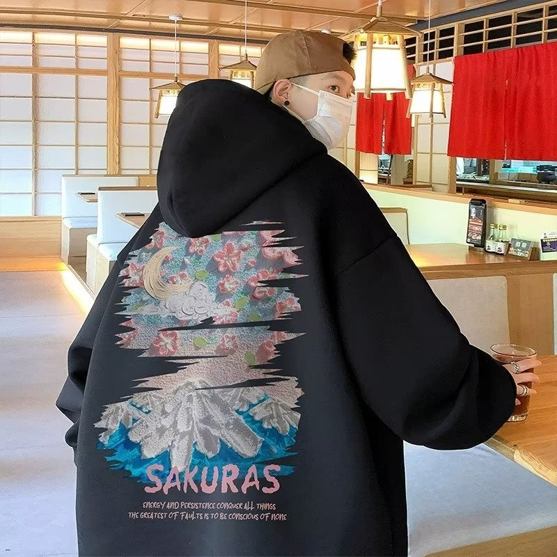 ✦AFFLIGA✦ Áo Hoodie Tay Dài In Hình Phong Cảnh Núi Tuyết Thời Trang Hàn Quốc 2023