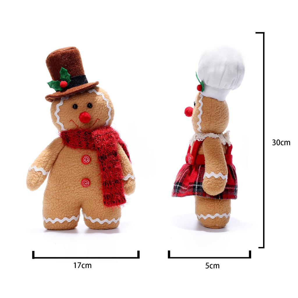 Búp Bê Người Bánh Gừng Giáng Sinh Có Nơ Trang Trí Nhà Cửa rag min