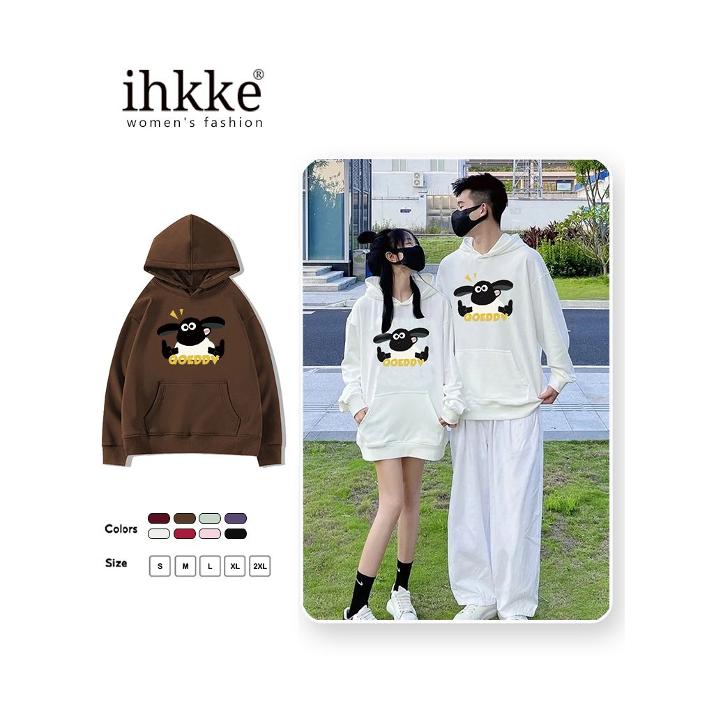 ihkke áo khoác hoodie nữ Áo hoodie Lông Cừu Màu Trắng Thời Trang Hàn Quốc Cho Cặp Đôi áo khoác hoodie nữ form rộng