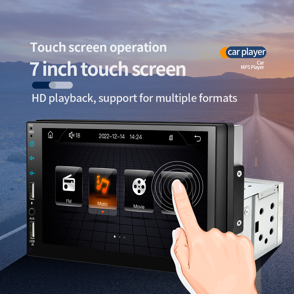 Máy Nghe Nhạc mp5 7 "carplay 1 din Màn Hình Cảm Ứng hd Đa Phương Tiện fm aux usb Kết Nối bluetooth Tự Động Thông Dụng Cho Xe Hơi