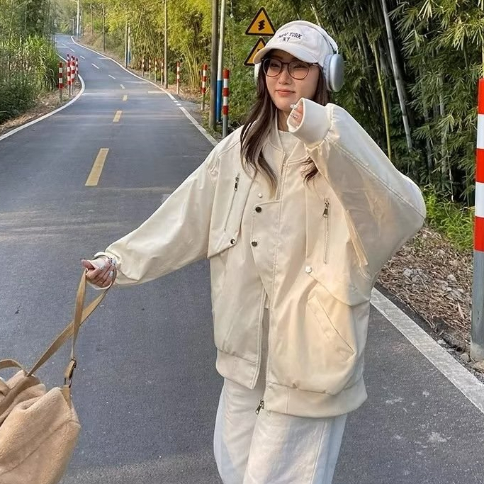 Áo Khoác Bóng Chày Dáng Rộng Phong Cách retro Mỹ Thời Trang Xuân Thu Mới Cho Nữ