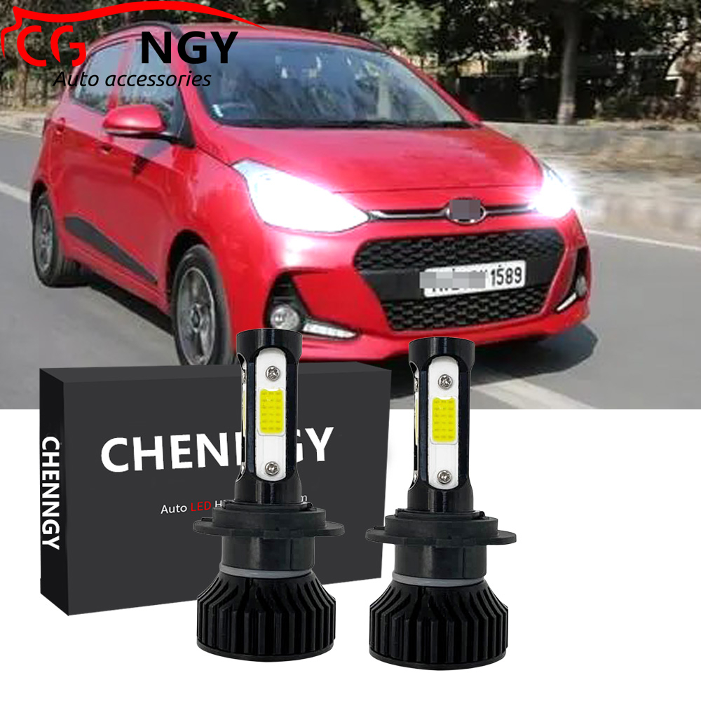 Dành Cho Xe Hyundai i10 (PA) Năm 2008 - 2017 (Đèn Pha Ô Tô) - (1 Cặp) Bóng Đèn Pha LED 6000K 9-32V Bộ Chuyển Đổi Chùm Cao & Thấp LHL CG LY