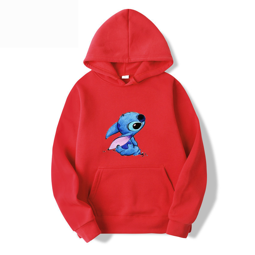 Áo hoodie Mùa Thu Tay Dài oversize in Hình stitch Cho Cặp Đôi