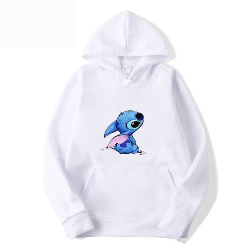 Áo hoodie Mùa Thu Tay Dài oversize in Hình stitch Cho Cặp Đôi