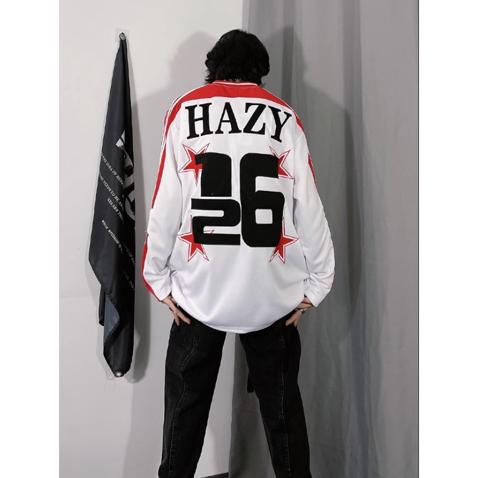 YOUTANG Áo Thun Thể Thao Tay Dài Chui Đầu In Chữ Lửa Phong Cách Đường Phố Mỹ Cho Nam Và Nữ