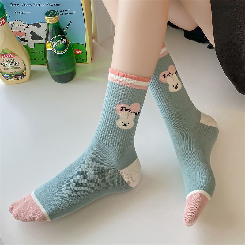 Dễ Thương Đôi Tất cotton Họa Tiết Hoạt Hình Xinh Xắn Cho Nữ