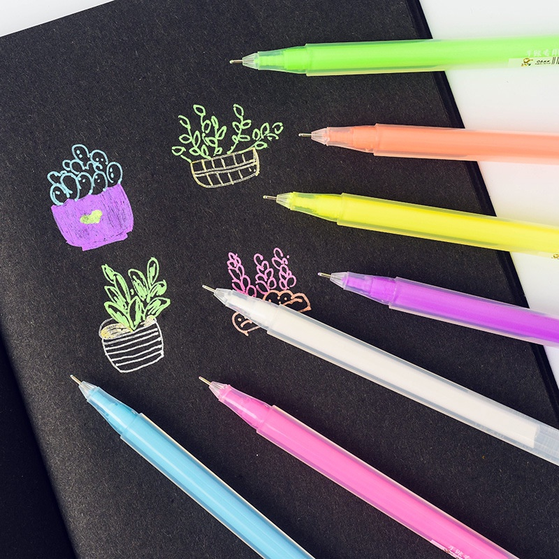 Bút gel Màu Nước Dễ Thương Dùng Vẽ Phát Sáng