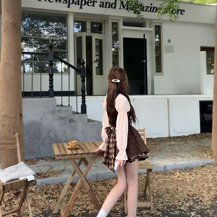 Đầm Chữ a Ôm Dáng Phong Cách retro Mùa Thu Mới Cho Nữ