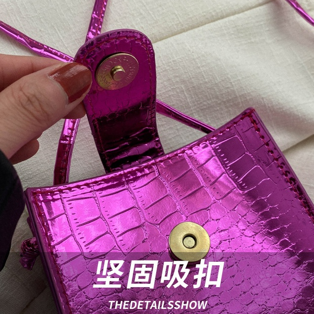 Mới Túi Đeo Chéo Da pu Màu Trơn Bóng Thời Trang Cho Nữ