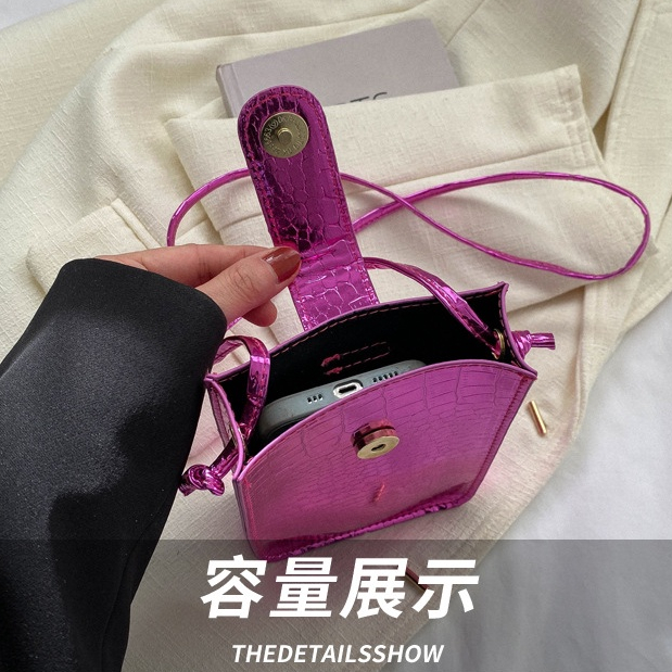 Mới Túi Đeo Chéo Da pu Màu Trơn Bóng Thời Trang Cho Nữ