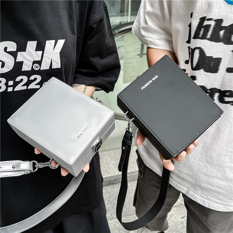 XINYIMEI Túi đeo chéo nam nữ thời trang mới, hộp thời trang đa năng, túi vuông nhỏ dành cho cặp đôi