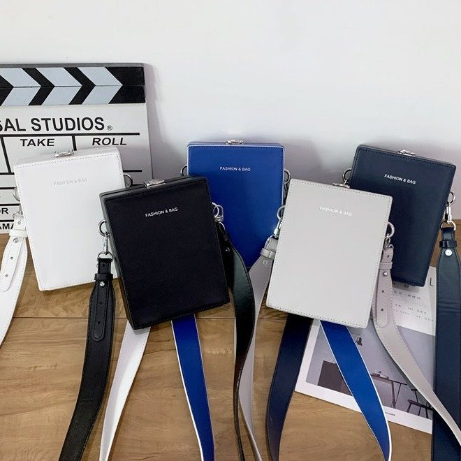 XINYIMEI Túi đeo chéo nam nữ thời trang mới, hộp thời trang đa năng, túi vuông nhỏ dành cho cặp đôi