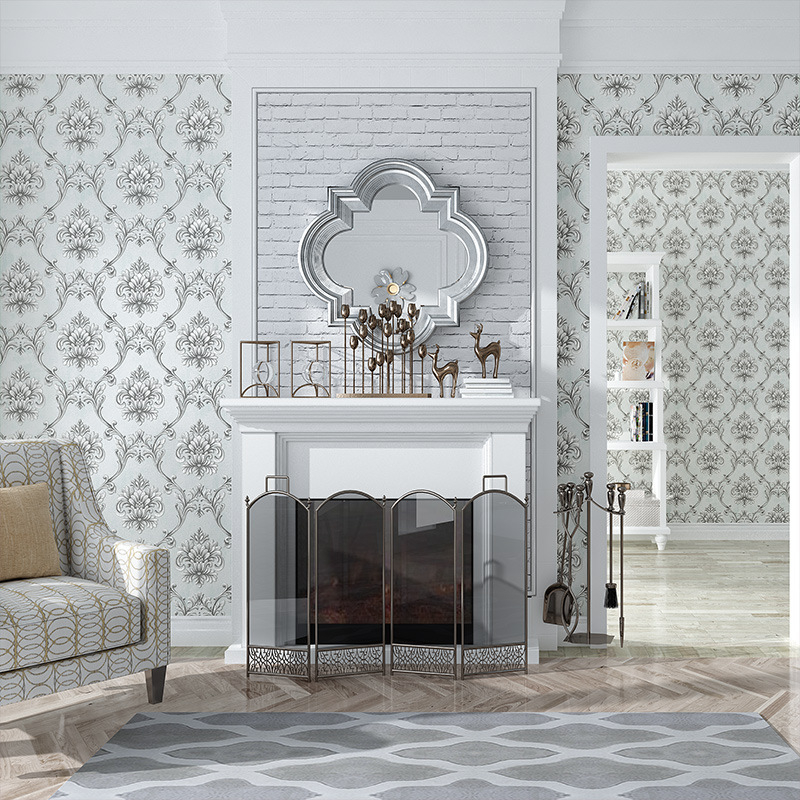 Giấy Dán Tường Tự Dính Họa Tiết Hoa 3d Trang Trí Phòng Khách / Phòng Ngủ Phong Cách Châu Âu