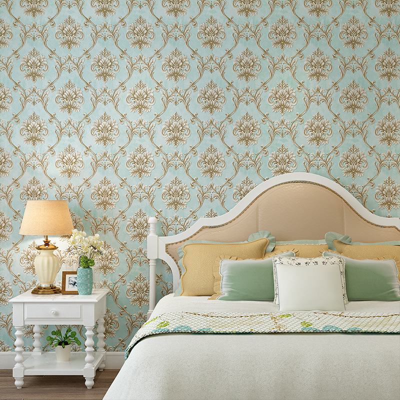 Giấy Dán Tường Tự Dính Họa Tiết Hoa 3d Trang Trí Phòng Khách / Phòng Ngủ Phong Cách Châu Âu