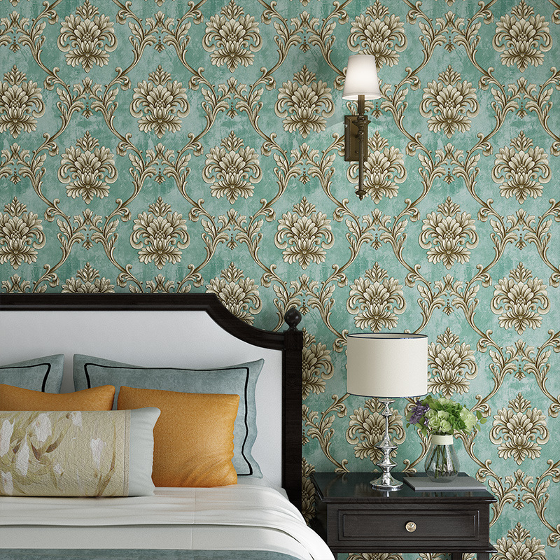 Giấy Dán Tường Tự Dính Họa Tiết Hoa 3d Trang Trí Phòng Khách / Phòng Ngủ Phong Cách Châu Âu