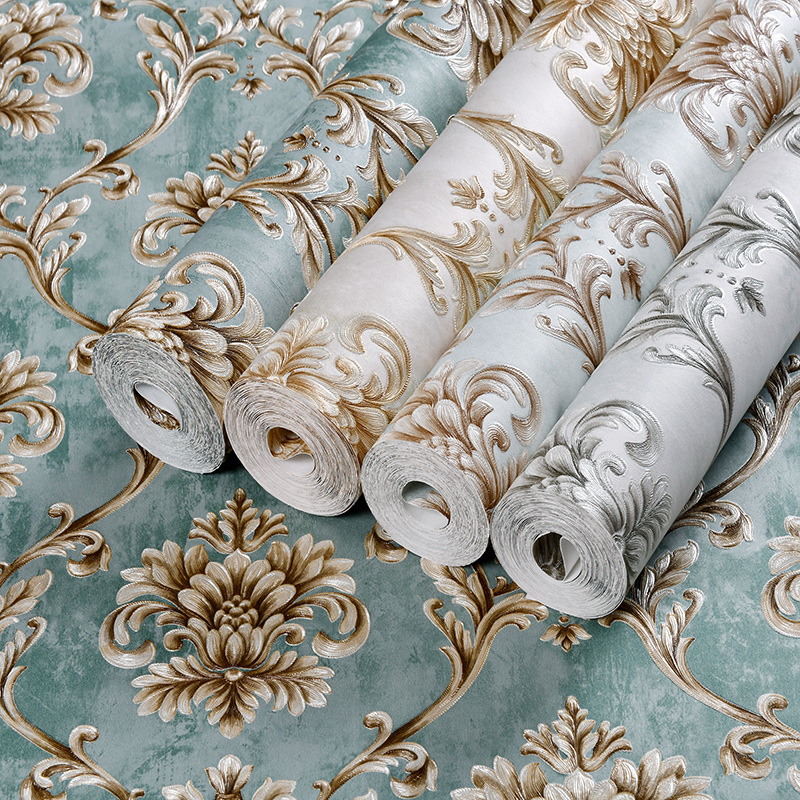 Giấy Dán Tường Tự Dính Họa Tiết Hoa 3d Trang Trí Phòng Khách / Phòng Ngủ Phong Cách Châu Âu