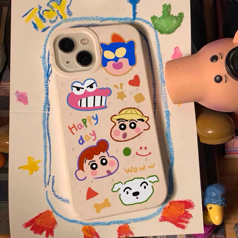 Ốp Điện Thoại Dẻo Họa Tiết Hoạt Hình Cậu Bé Bút Chì Cho iphone 14 plus 14 13 12 11 pro max x xr xs max 7 8 6 6s plus se2020