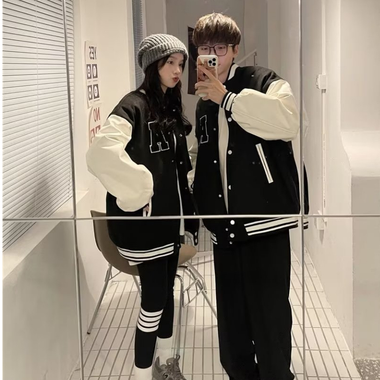 Áo Khoác Bóng Chày Tay Dài Dáng Rộng Phong Cách Hàn Quốc Thời Trang Xuân Thu Dành Cho Nữ