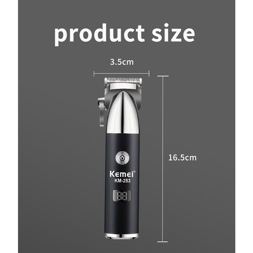 Tông đơ cắt tóc KEMEI chuyên nghiệp không dây sạc lại được