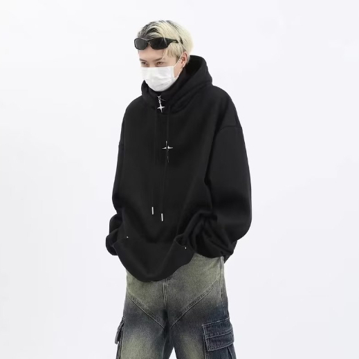 Áo hoodie nam Cổ Lọ Phối Khóa Kéo Thời Trang áo hoodie nữ Màu Trơn  hiphop áo hoodie unisex form rộng chất đũi cao cấp  áo hoodie nam