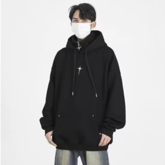 Áo hoodie nam Cổ Lọ Phối Khóa Kéo Thời Trang áo hoodie nữ Màu Trơn  hiphop áo hoodie unisex form rộng chất đũi cao cấp  áo hoodie nam