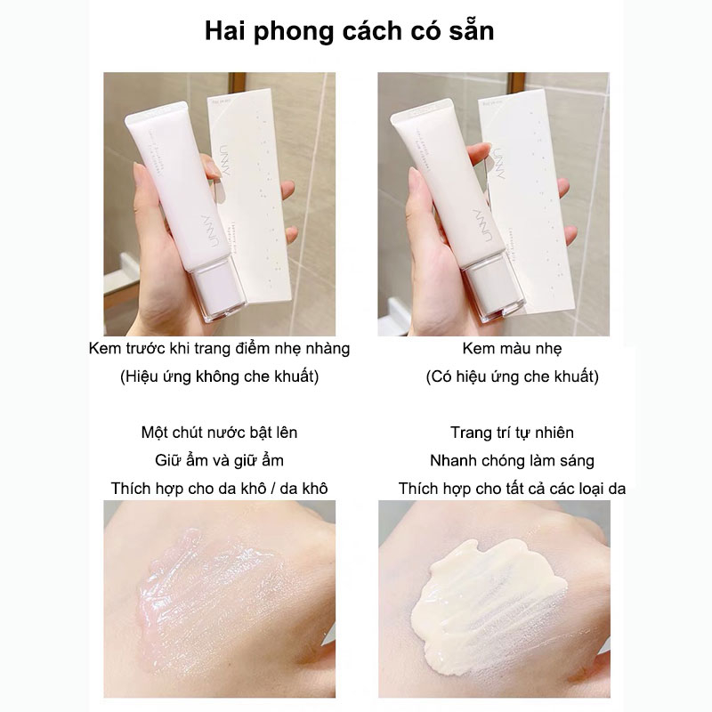 UNNY CLUB Unny Kem Lót Che Khuyết Điểm Dưỡng Ẩm Làm Đều Tông Màu Da