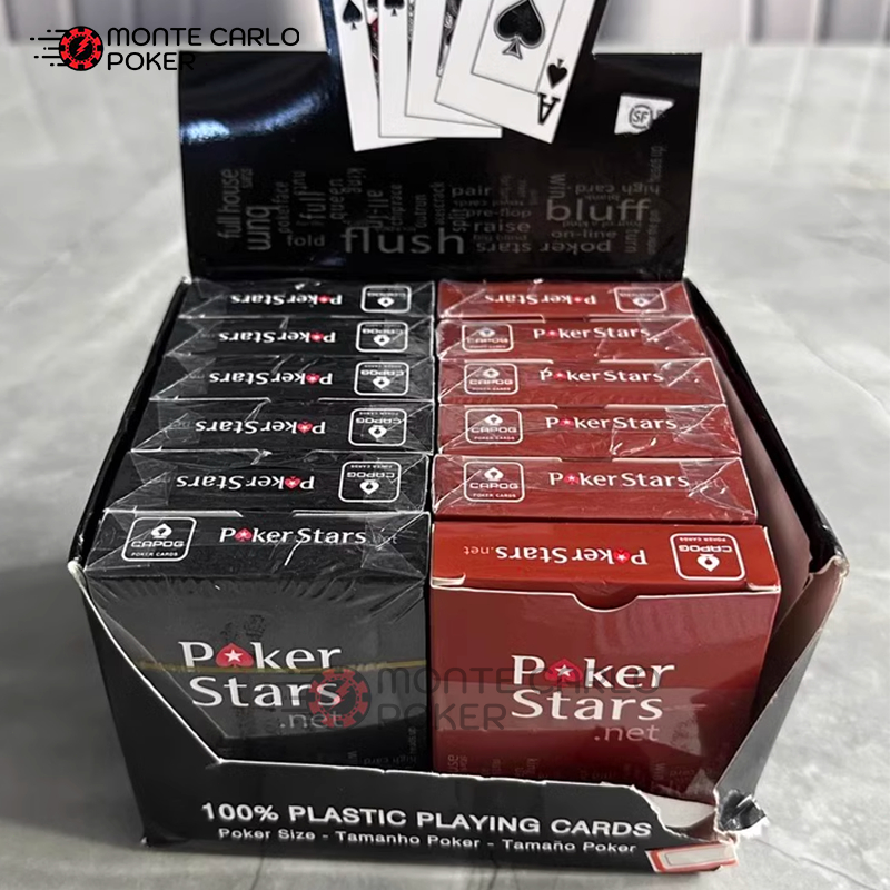 Bộ bài tây nhựa Poker star bền đẹp chống nước 100% Plastic 88 * 63 mm