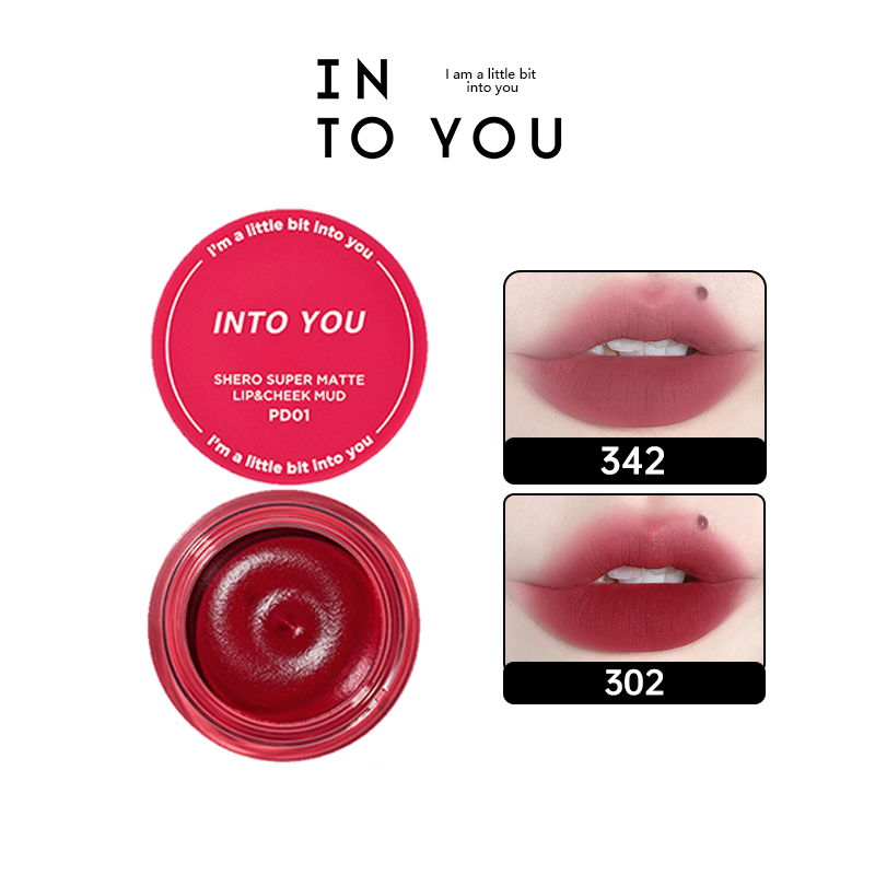 INTO YOU Son Môi Kiêm Má Hồng Dạng Mousse 5g - Màu Lì, Mặt Mờ, Thỏi Son Trong Hũ Chất Lượng Cao
