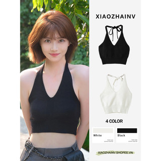 Xiaozhainv Áo Hai Dây Cổ Chữ V Quyến Rũ Thời Trang Dành Cho Nữ