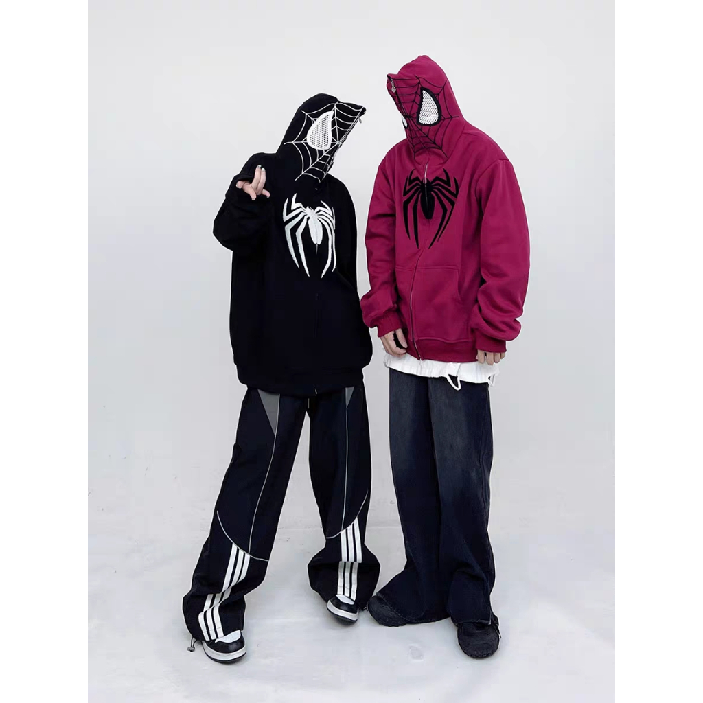 Paul fitzgerald Áo Khoác Hoodie Dáng Rộng Họa Tiết Nhện Hoạt Hình Đơn Giản Chất Lượng Cao Cho Nam