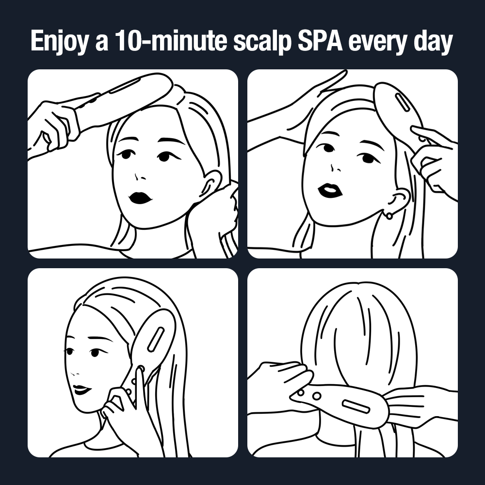 Wkouer Lược Chải Tóc massage Da Đầu Kích Thích Mọc Tóc Hiệu Quả